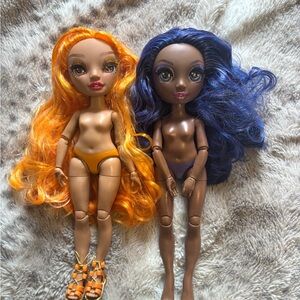 Rainbow High Orange and Blue Hair Articulated Dolls Set